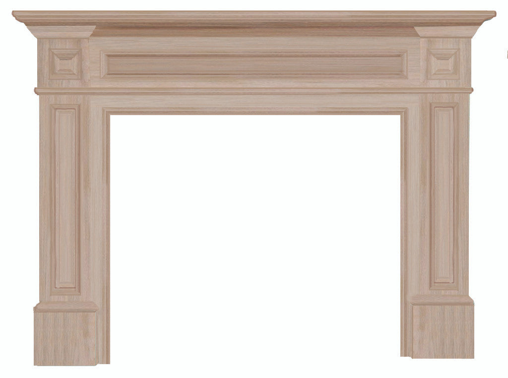The Classique Fireplace Mantel Surround, 56" (140-56), Unfinished