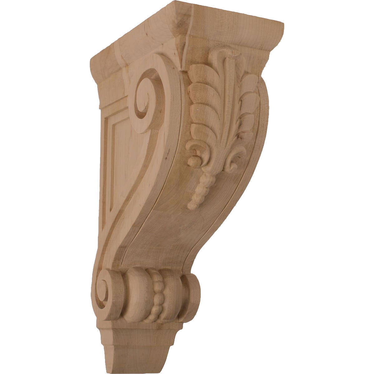 Fig Leaf Pilaster Wood Corbel, 13-1/4" (COR04X08X13FI)