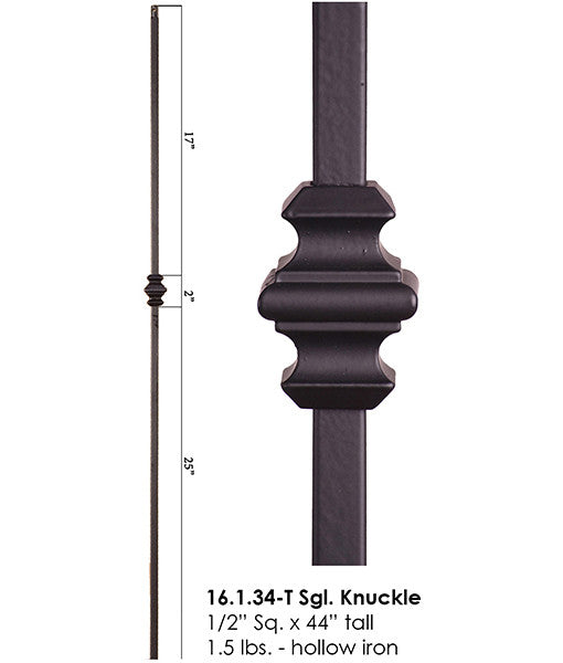 HF16.1.34-T Single Knuckle Tubular Steel Baluster