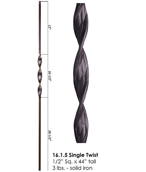 HF16.1.5 Single Ribbon Iron Baluster
