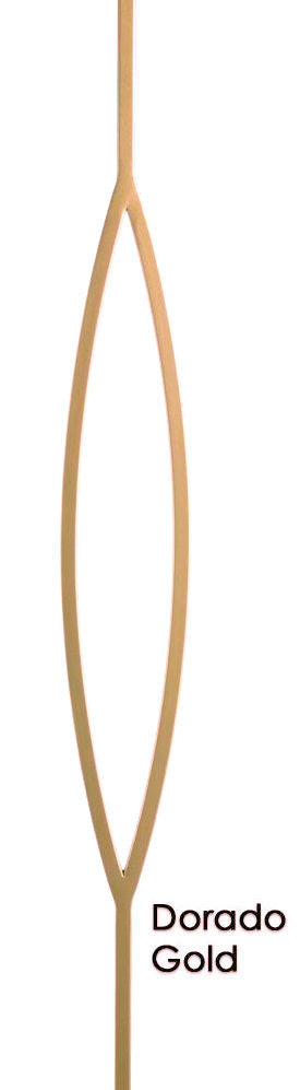 HF16.6.7 Oval Tubular Steel Baluster, Dorado Gold (1)