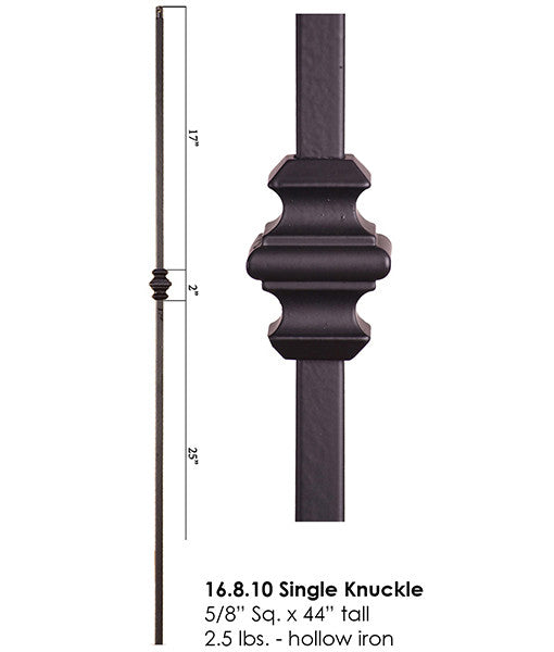 HFSTB16.8.10 Single Knuckle Designer Tubular Baluster