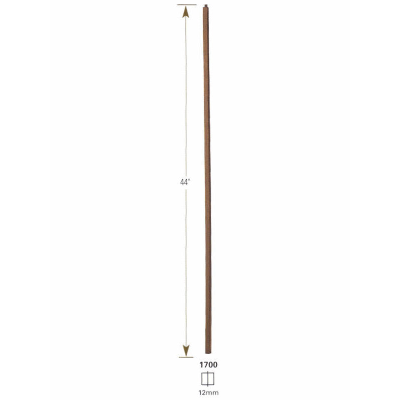 1700 (Solid Iron) Plain Bar 1/2" Square