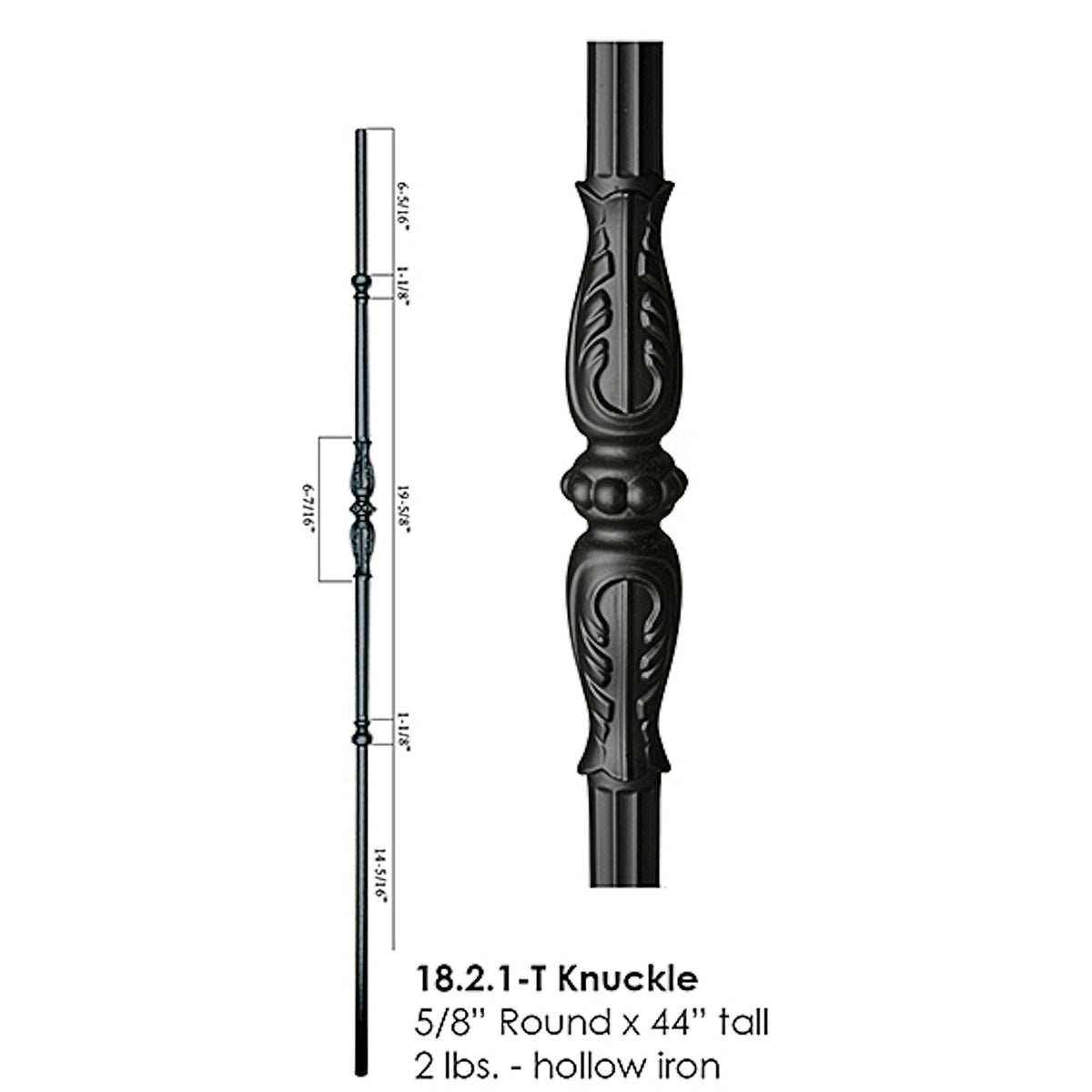 HF18.2.1-T Single Knuckle Monte Carlo Baluster