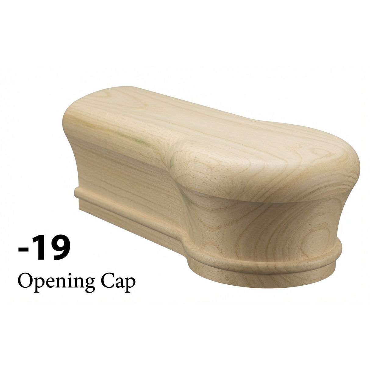 SP-7019 One Opening Newel Cap - Poplar