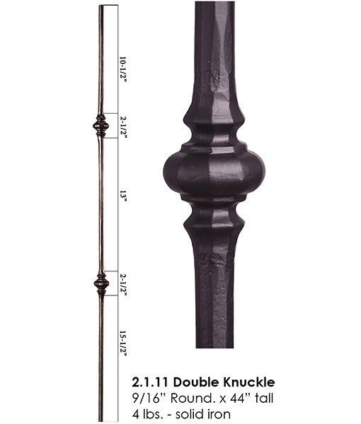 HF2.1.11 Double Knuckle Iron Baluster