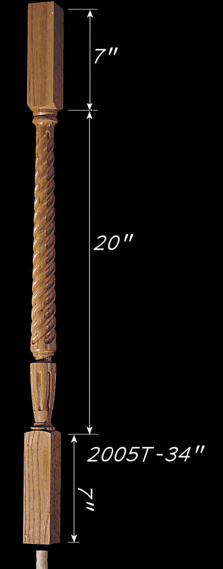 C-2005T/ 34" Twist Carolina Baluster