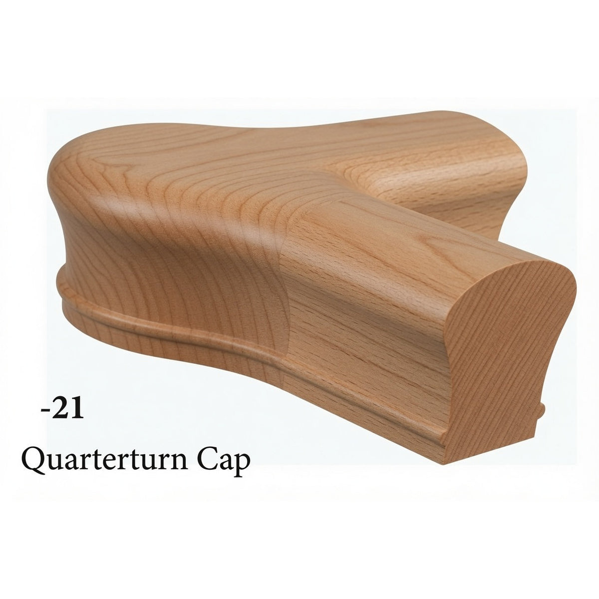 7021 Quarter-Turn Newel Cap, Alder
