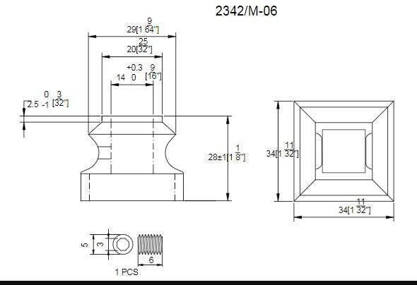 2342 Flat Shoe CADD