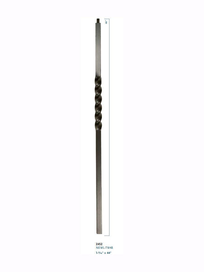 2452 Single Twist Iron Newel Post
