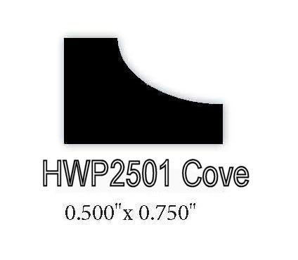 2501 1/2" x 3/4" Cove Molding