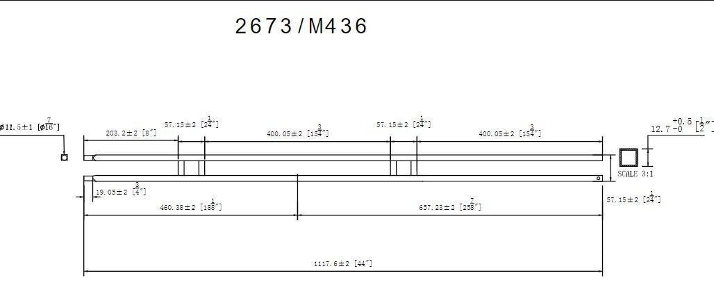 M436 Skinny Square Panel Liberty Baluster