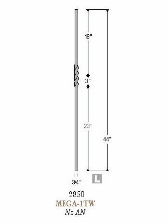 MEGA-1TW Mega Single Twist Baluster