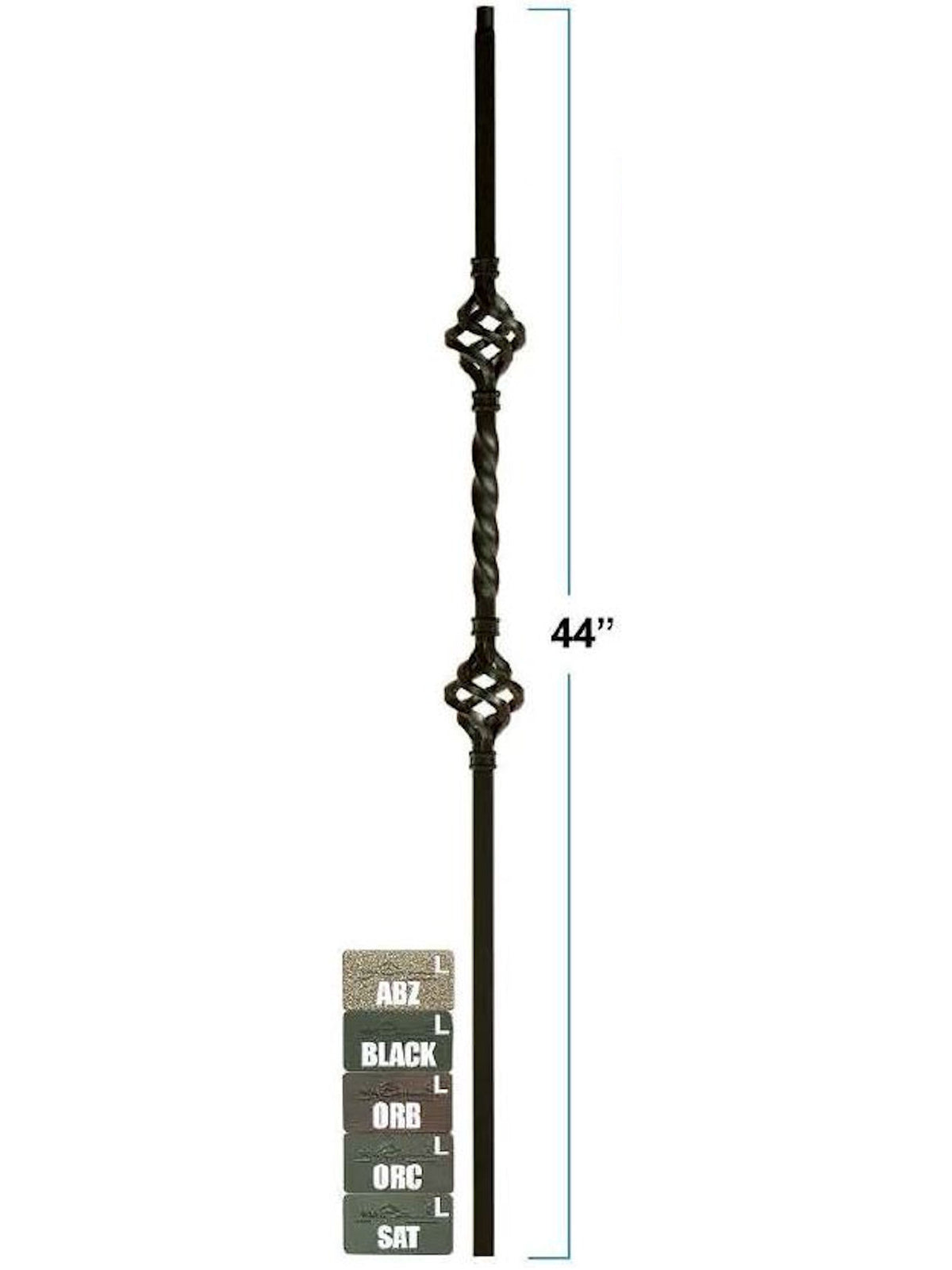 MEGA-2BASK Mega Double Basket Tubular Steel Baluster