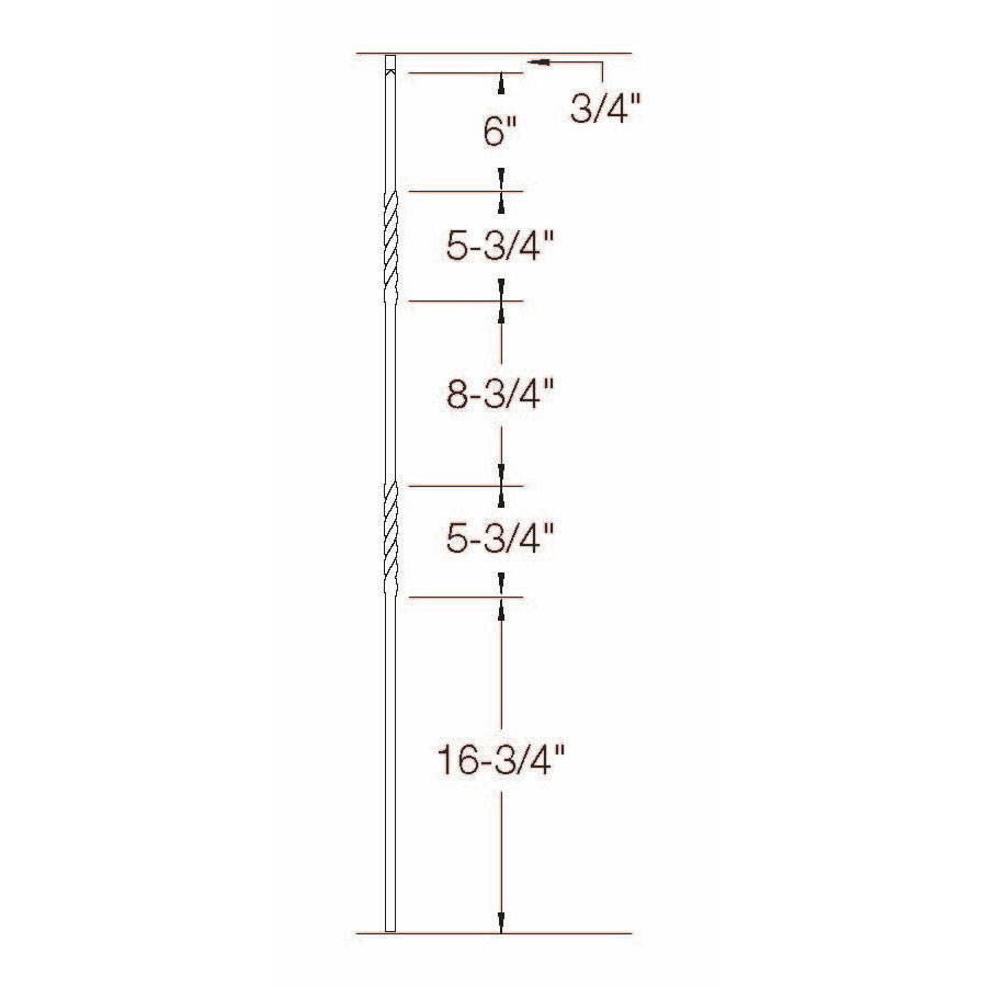 2G03 16mm Double Twist, Tubular Steel Dimensional Information