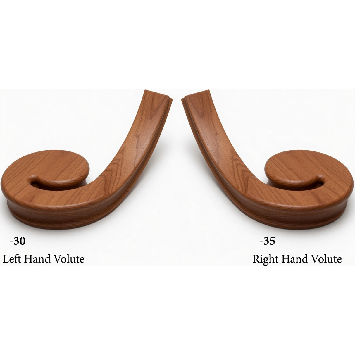 7030 LH and 7031 RH Flat Volutes - American Cherry