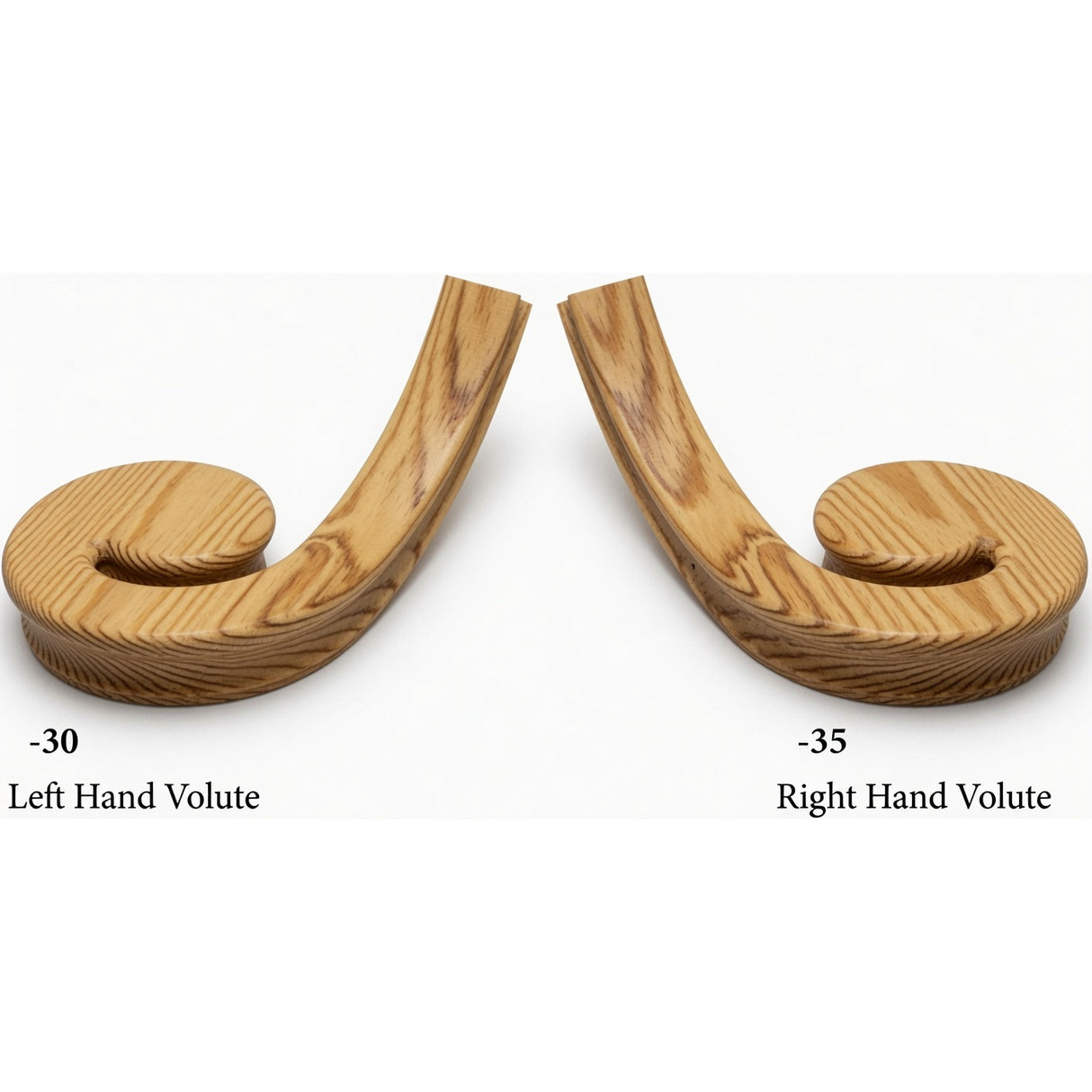 7030 LH and 7031 RH Flat Volutes - Yellow Pine