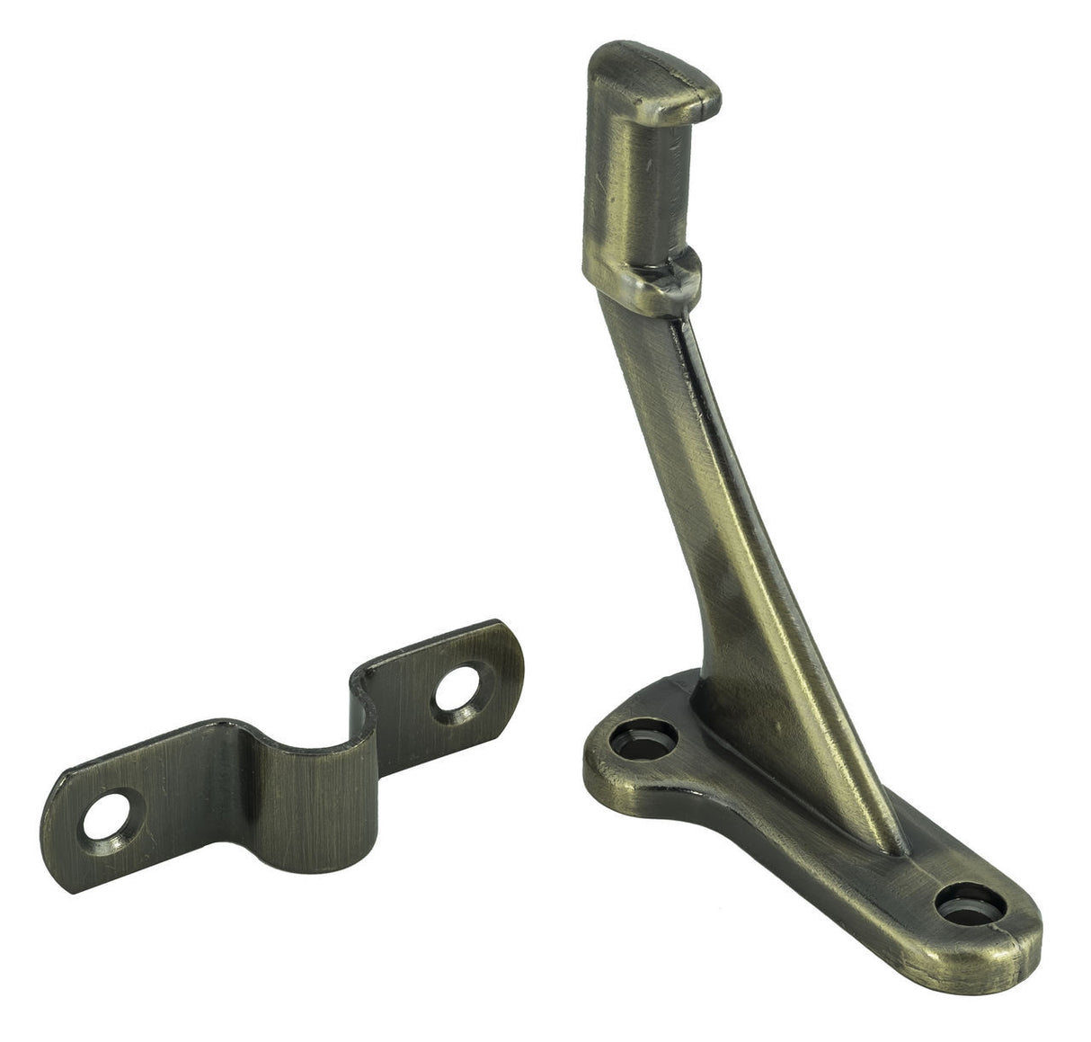3002 Antique Brass Heavy Wall Rail Bracket
