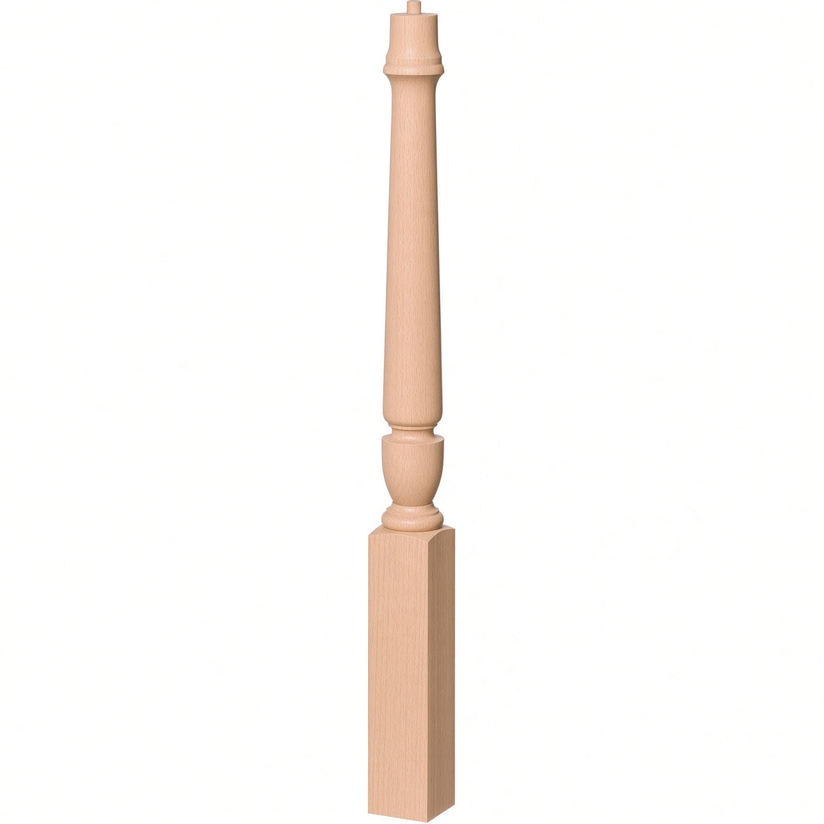 3010 3-1/2" x 43", or 3011 48" Bunker Hill Starting Newel Post, Beech