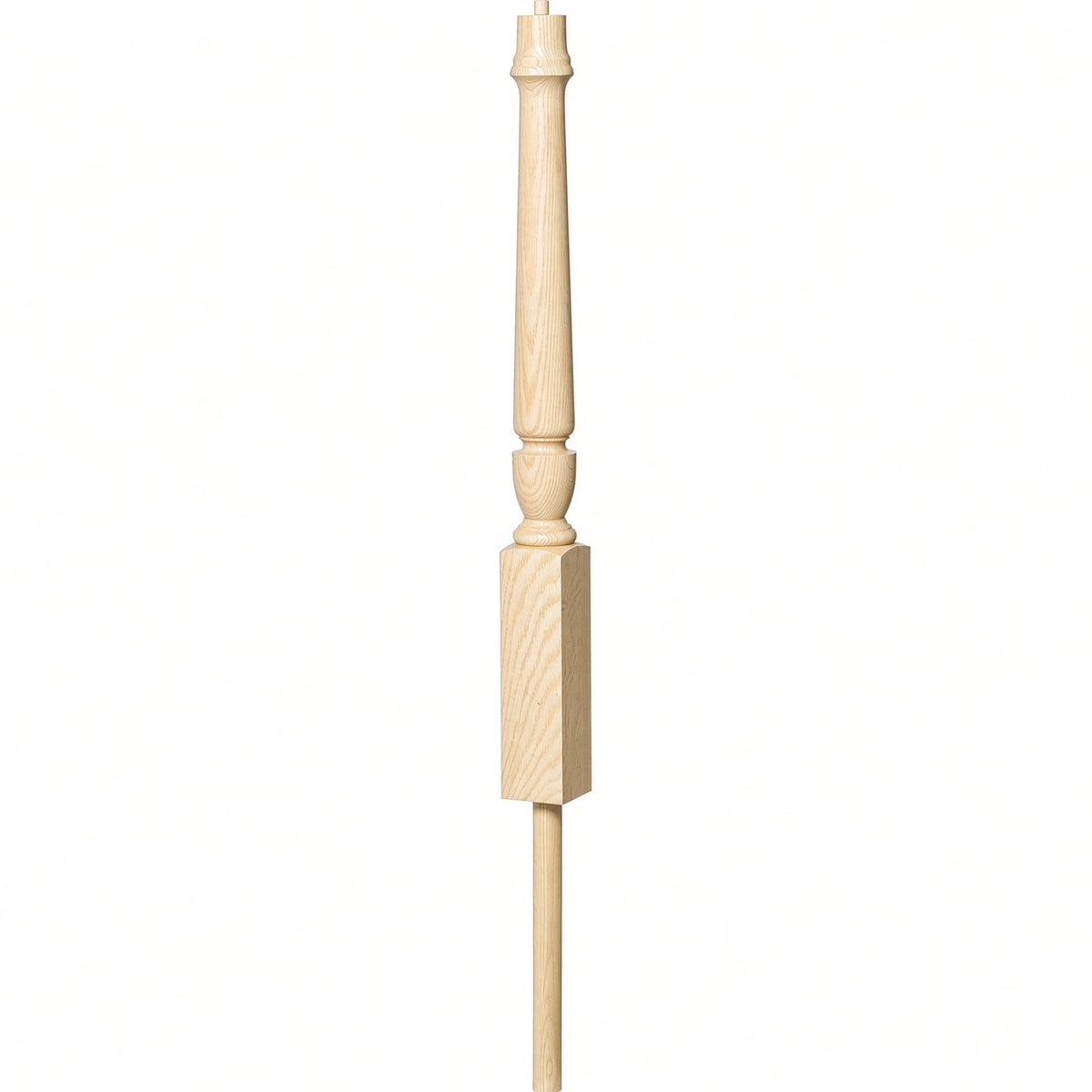 3012 3-1/2" x 41" Bunker Hill Volute Newel Post with Adjustable Dowel, Birch