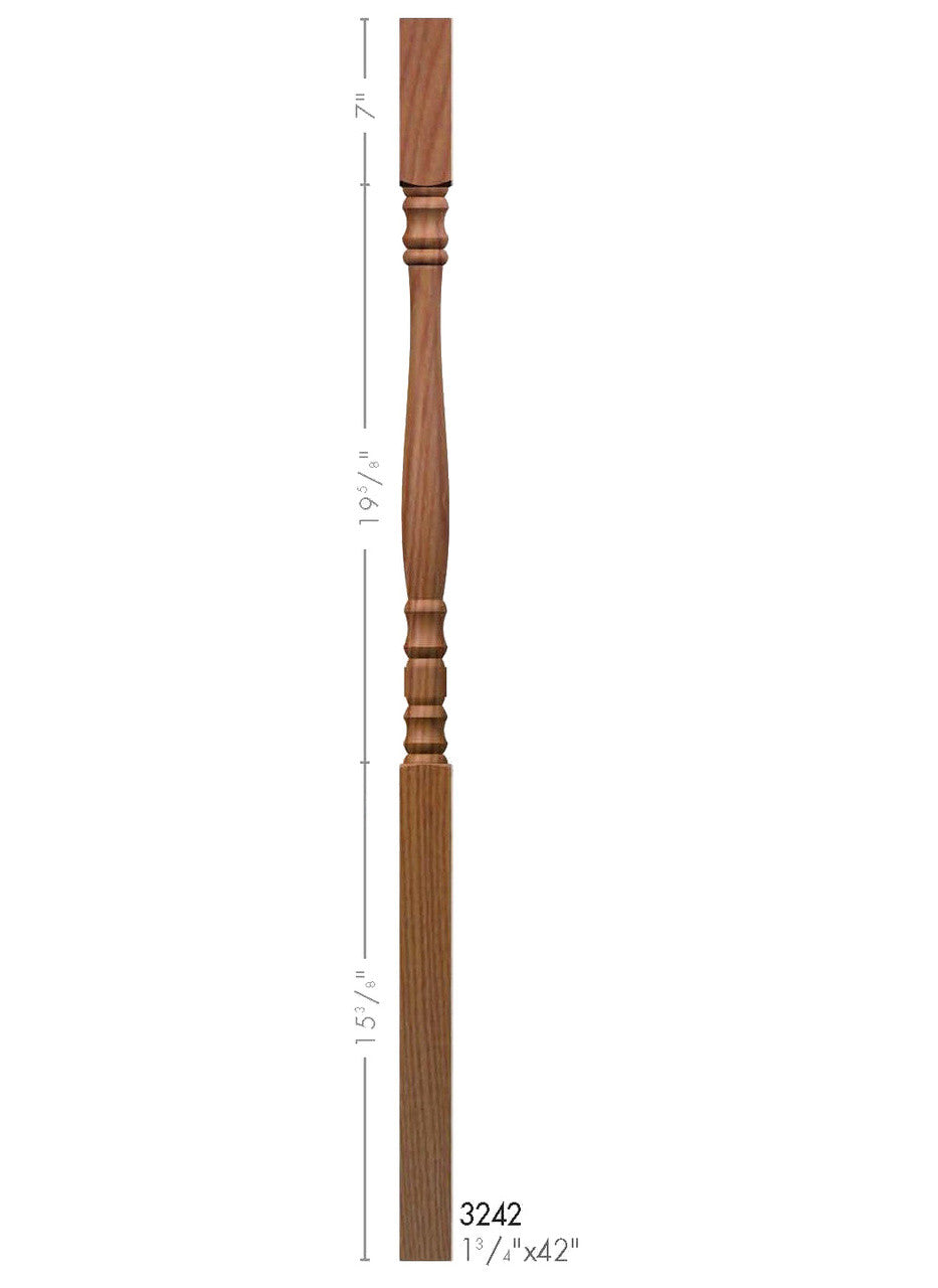 3242 42" Square Top Hampton Elegant Rise Baluster