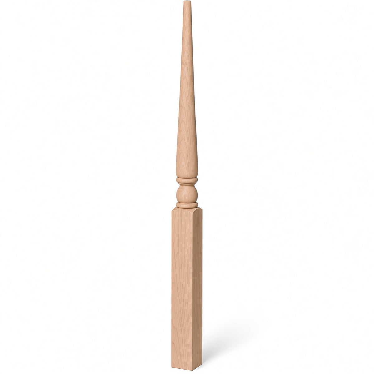 4013 3" x 48" Colonial Stablizer Newel Post, Alder