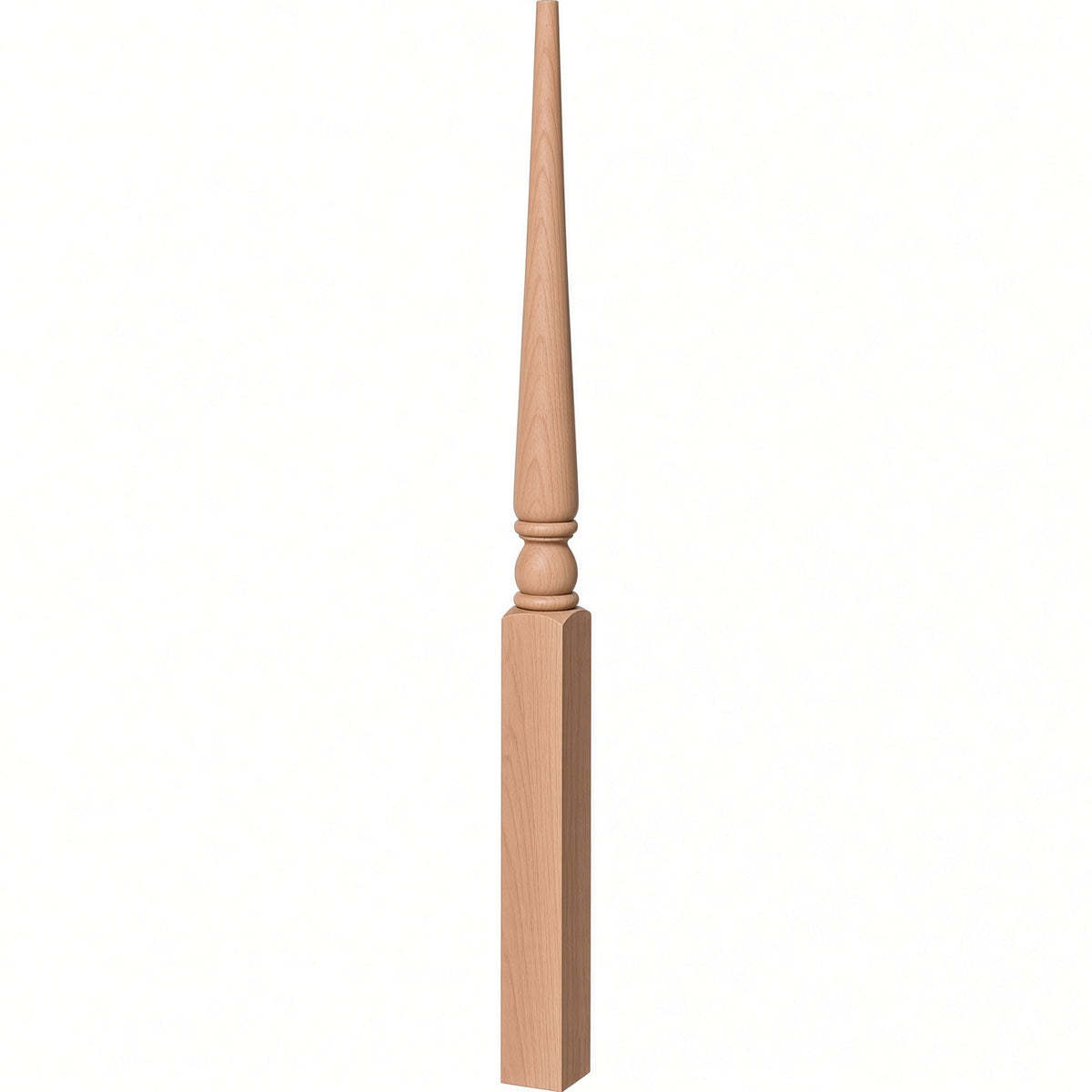 4013 3" x 48" Colonial Stablizer Newel Post, American Cherry