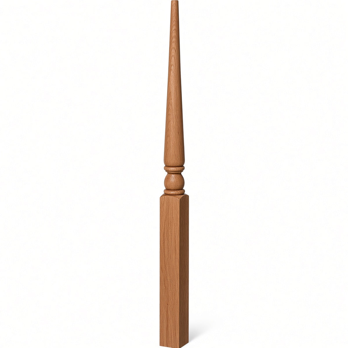 4013 3" x 48" Colonial Stablizer Newel Post, Red Oak