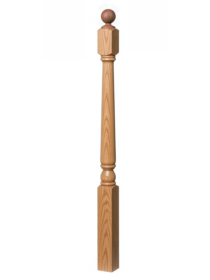 4040A Colonial Starting Newel Post shown with Ball Top