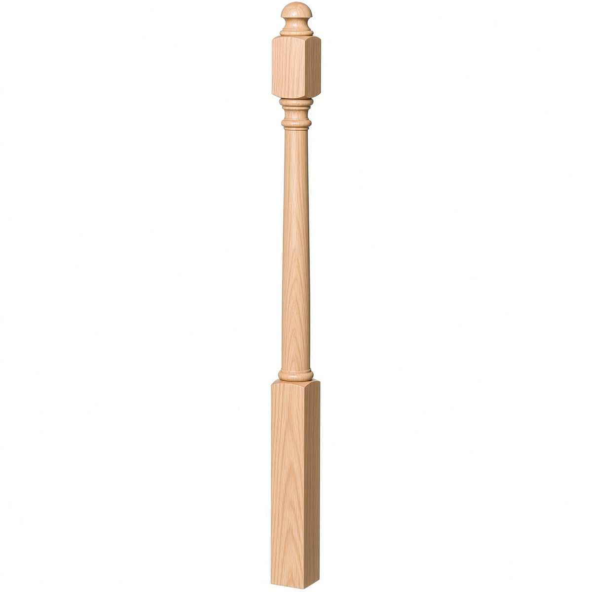 4040B 3" x 48" Colonial Starting Newel Post, Beech