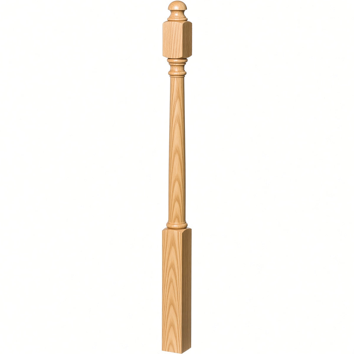 4040B 3" x 48" Colonial Starting Newel Post, Yellow Pine