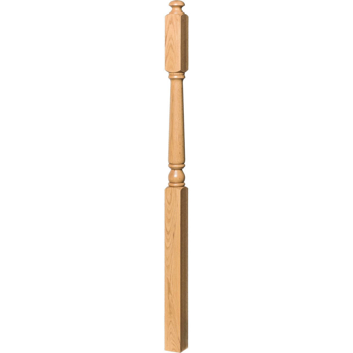 SP-4045A Red Oak Colonial Second Floor Newel Post
