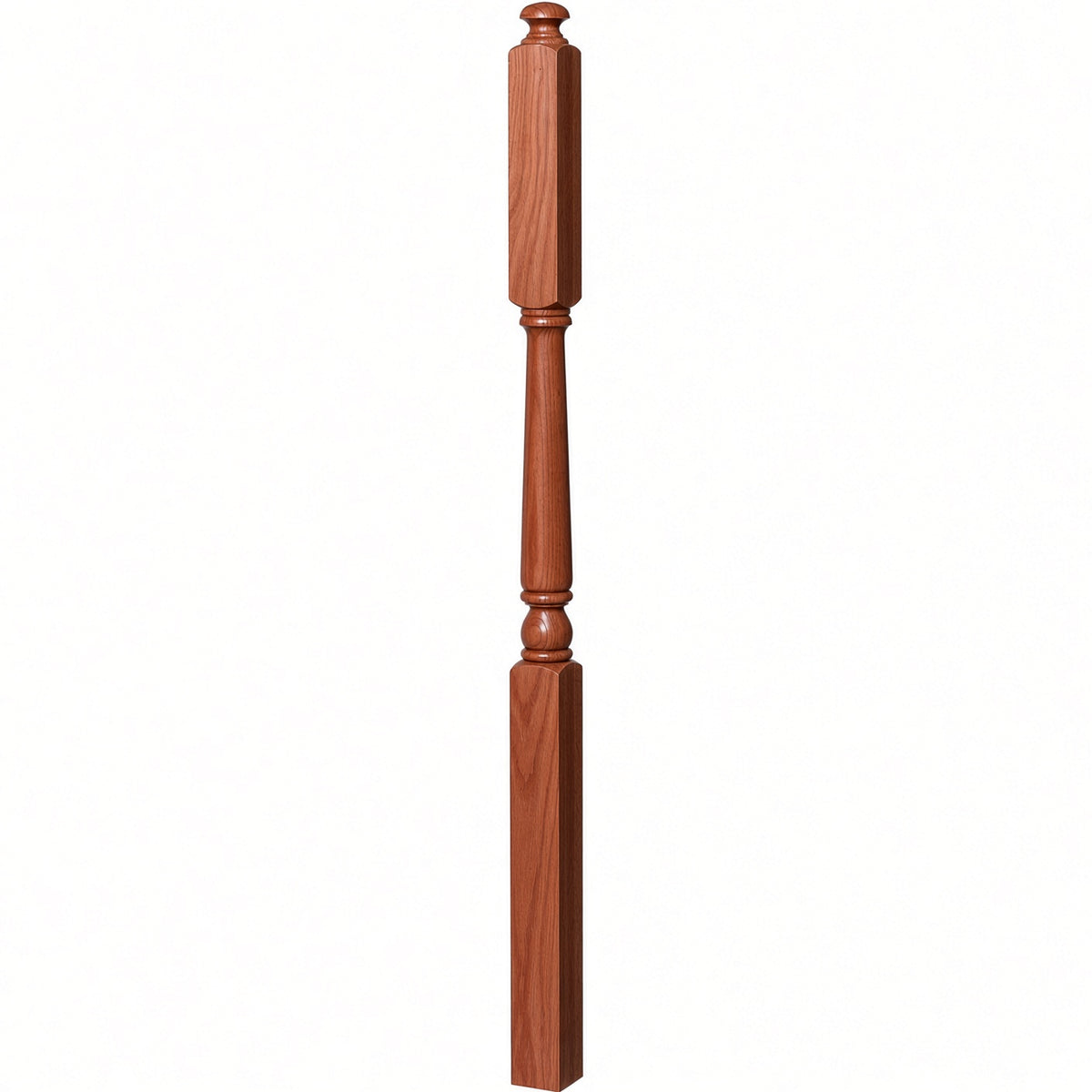 4046A 3" X 60" Intermediate Landing Colonial Newel Post, American Cherry