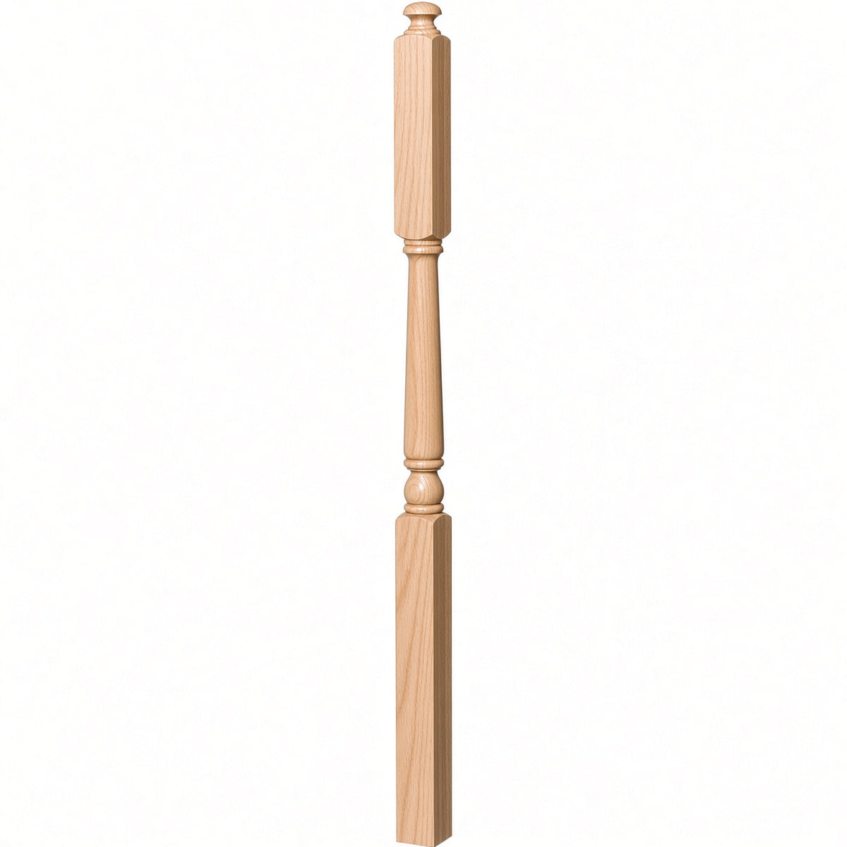 4046A 3" X 60" Intermediate Landing Colonial Newel Post, Beech