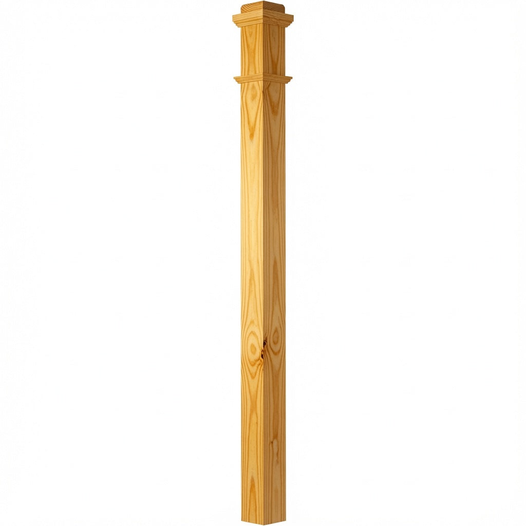 4075 Box Newel Post, Yellow Pine