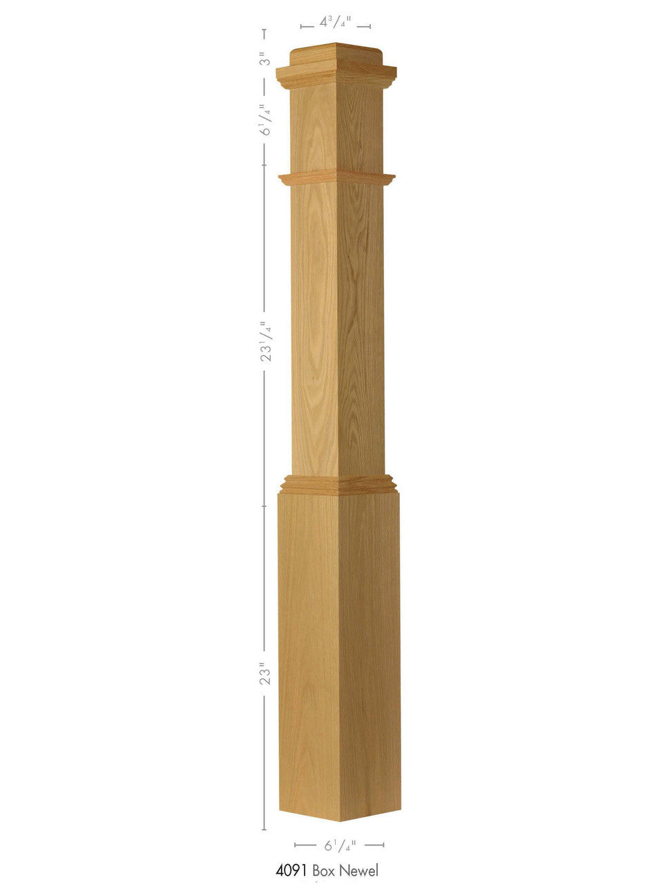 SP-4091 Poplar Box Newel Post