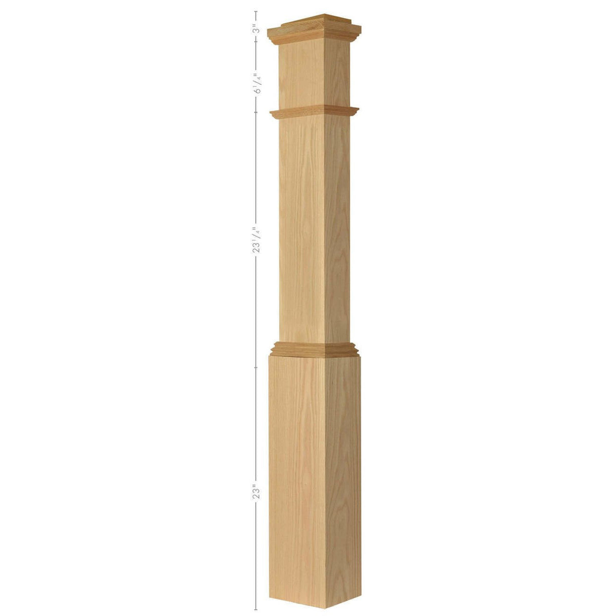 4092 Plain Large HALF Box Newel