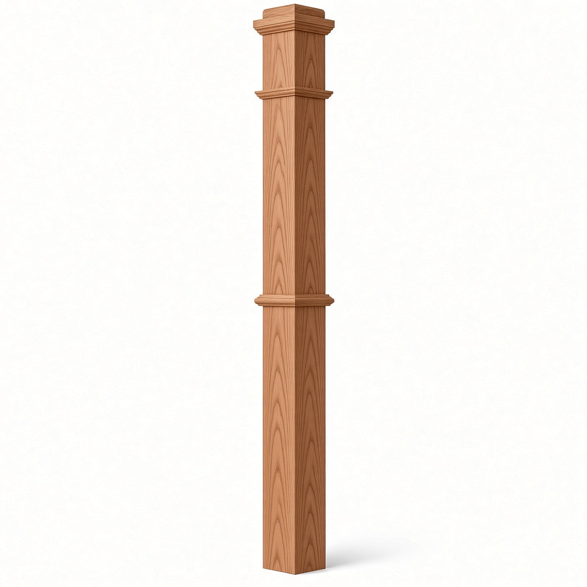 4375 4-3/4" x 62" Box Newel Post, American Cherry