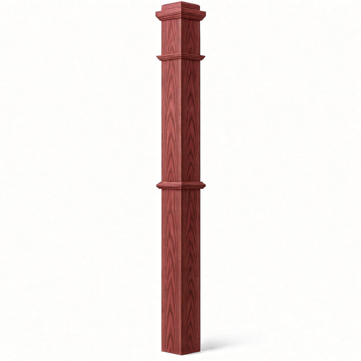4375 4-3/4" x 62" Box Newel Post, Mahogany
