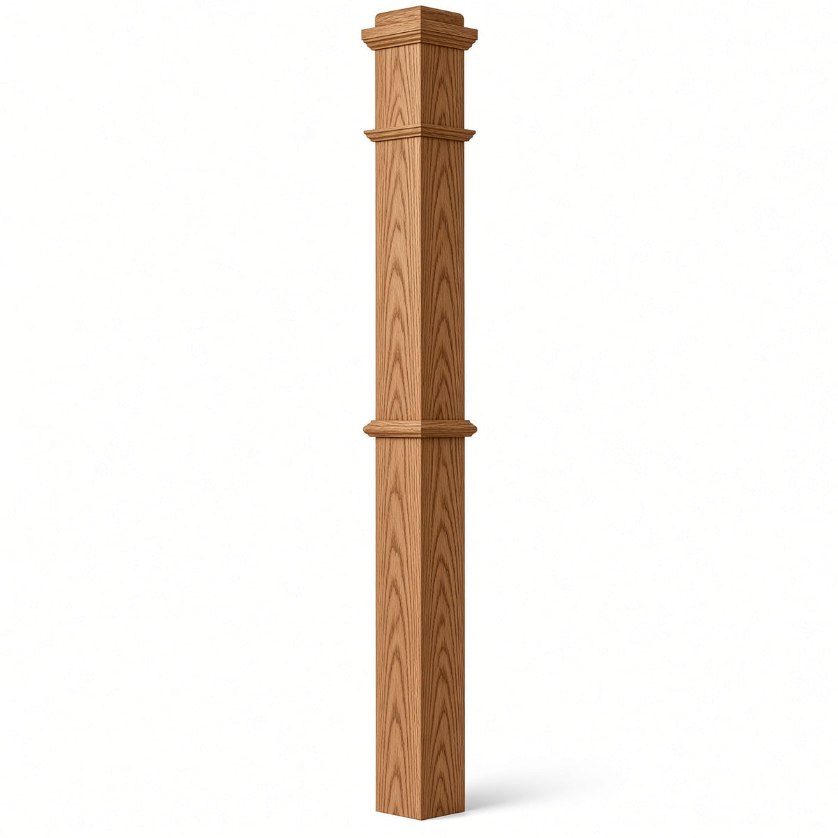 4375 4-3/4" x 62" Box Newel Post, Red Oak