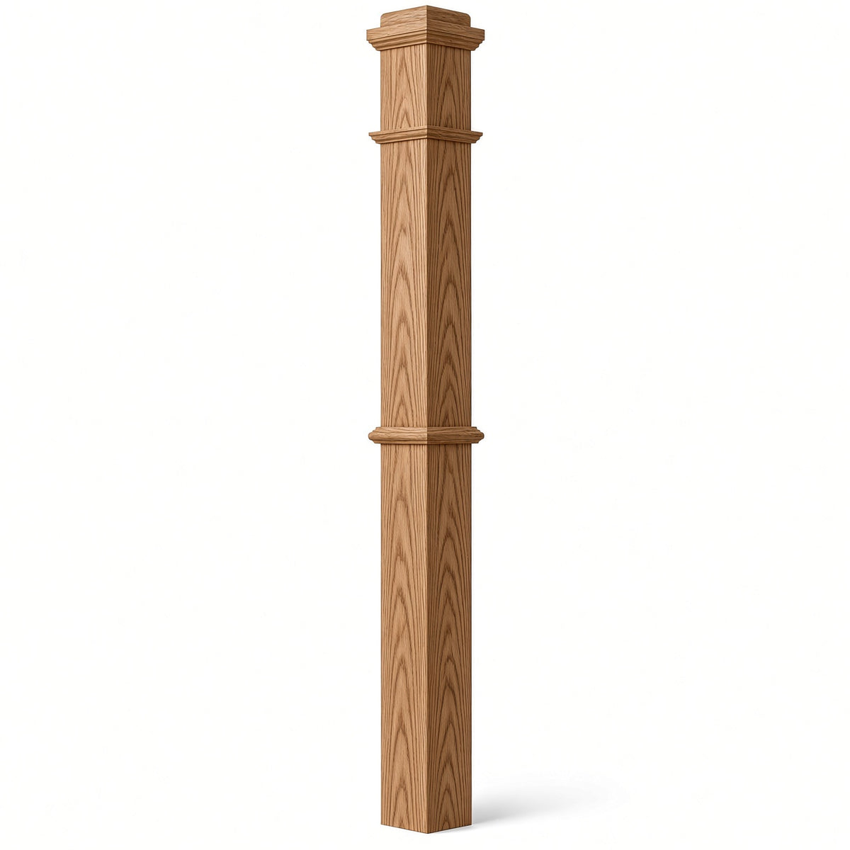 4375 4-3/4" x 62" Box Newel Post, White Oak
