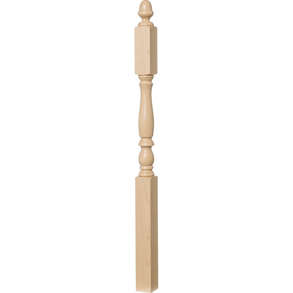 4606 3-1/4" x 60" Country Landing Newel Post, Birch
