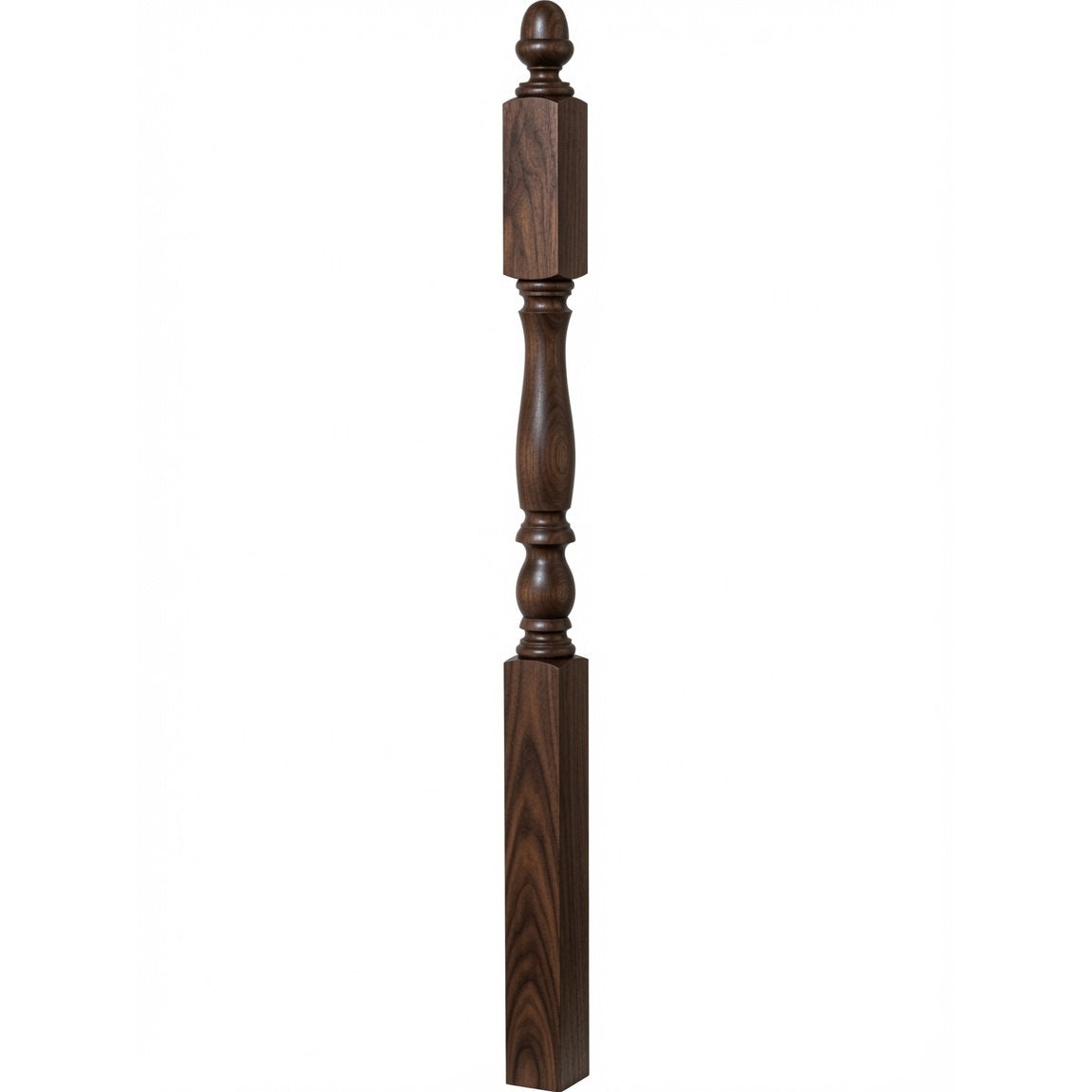 4606 3-1/4" x 60" Country Landing Newel Post, Walnut