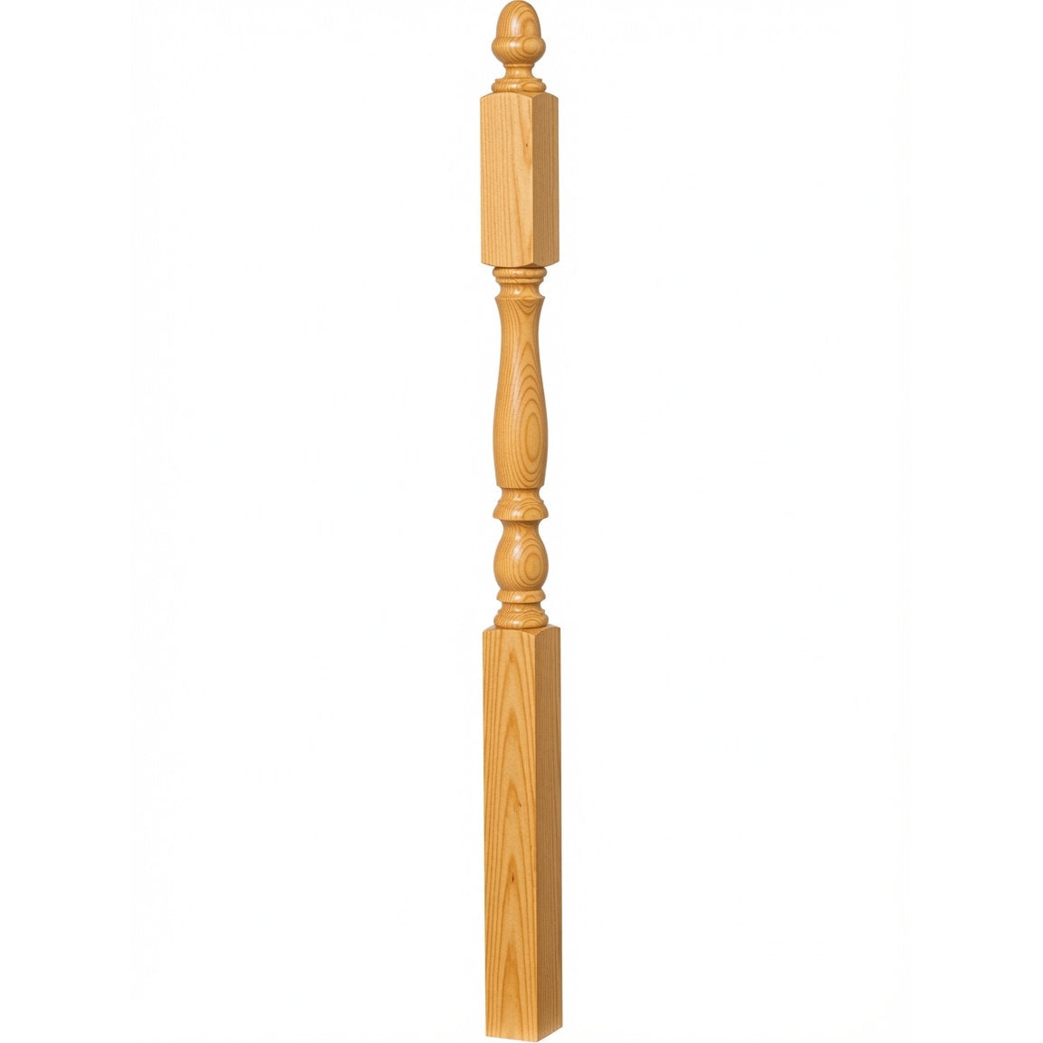 4606 3-1/4" x 60" Country Landing Newel Post, Yellow Pine