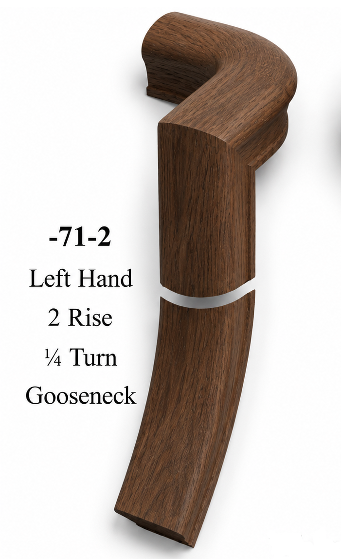 7071 or 7076 2-Rise Gooseneck with Level Quarter-turns