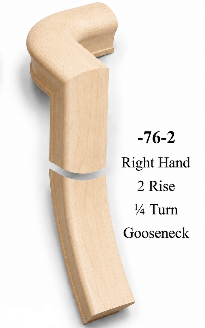 7071 or 7076 2-Rise Gooseneck with Level Quarter-turns