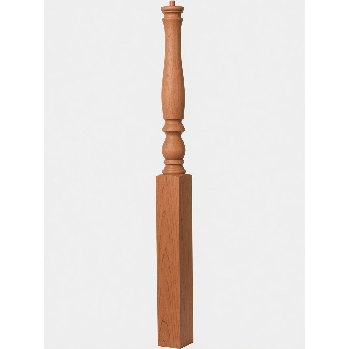4676 3-1/2" x 60" Plain Country Pin Top Newel Post, American Cherry
