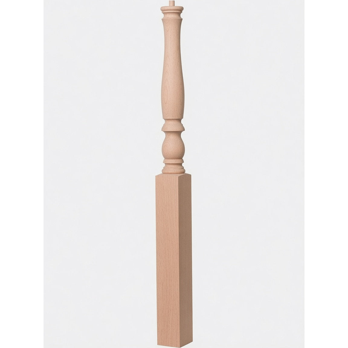 4670 3-1/4" Country Starting Pin Top Newel Post, Beech