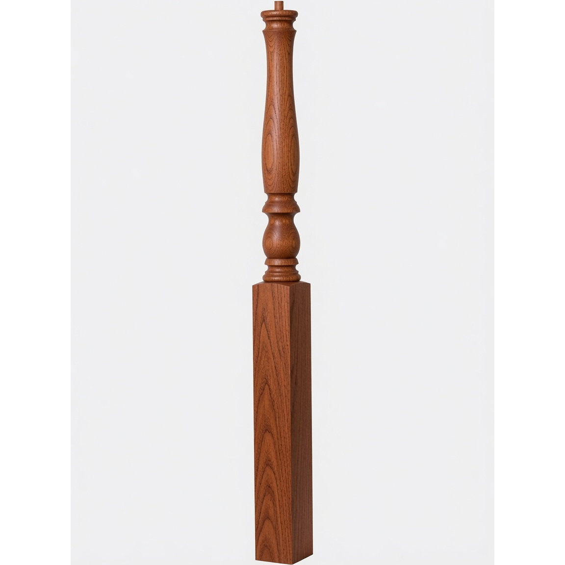 4670 3-1/4" Country Starting Pin Top Newel Post, Brazilian Cherry