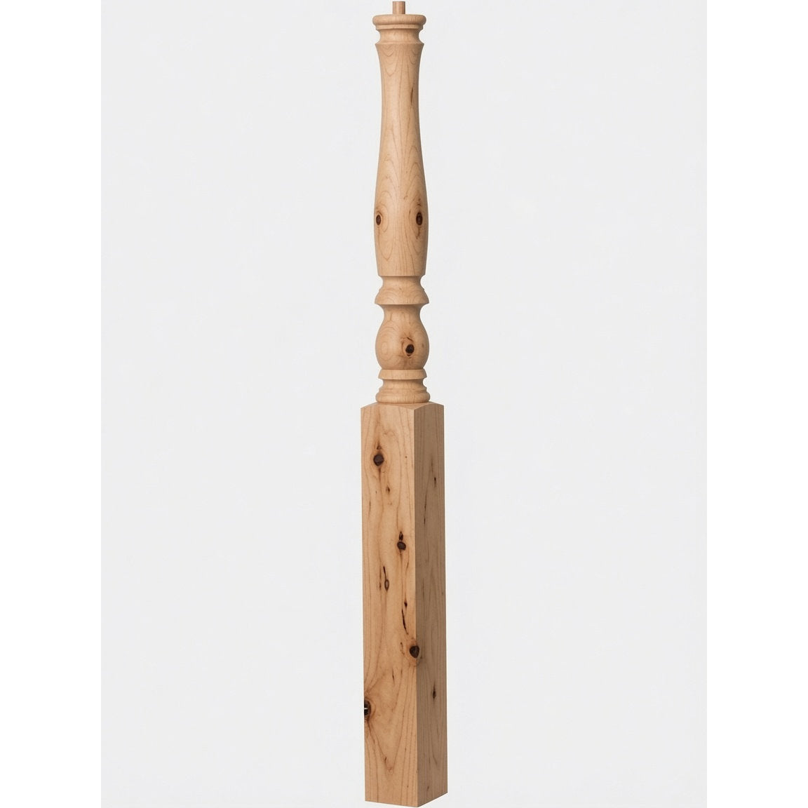 4670 3-1/4" Country Starting Pin Top Newel Post, Alder
